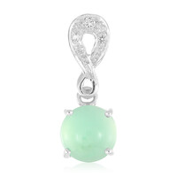 Pendentif en argent et Chrysoprase impériale