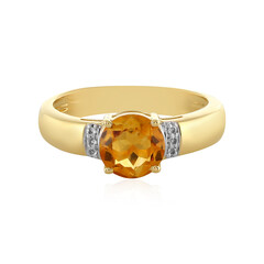 Bague en argent et Citrine Madère