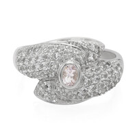 Bague en argent et Morganite du Nigéria