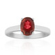 Bague en argent et Topaze rouge