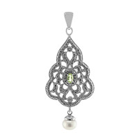 Pendentif en argent et Perle blanche de culture d'eau douce