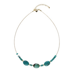 Collier en acier inoxydable et Turquoise