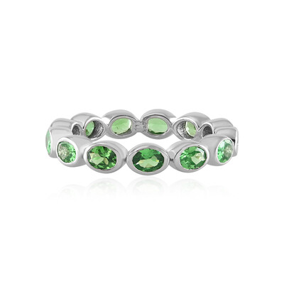 Bague en argent et Tsavorite de Tanzanie (de Melo)