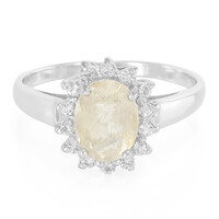 Bague en argent et Quartz rutile (Cheveux de Vénus)