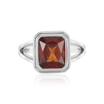 Bague en argent et Grenat Hessonite