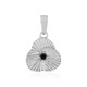 Pendentif en argent et Diamant noir