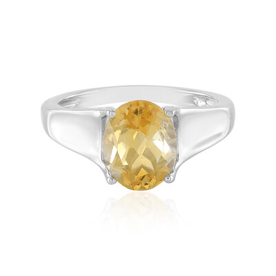 Bague en argent et Citrine