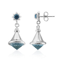 Boucles d'oreilles en argent et Topaze bleu ciel (Remy Rotenier)