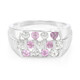 Bague en argent et Saphir rose de Ceylan