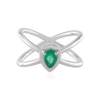 Bague en argent et Onyx vert