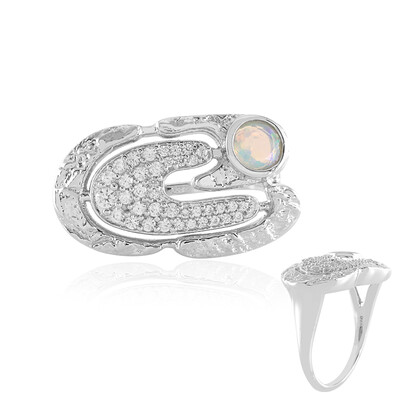 Bague en argent et Opale Welo (MONOSONO COLLECTION)