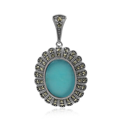 Pendentif en argent et Amazonite (Annette classic)