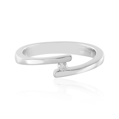 Bague en argent et Diamant PK (J)