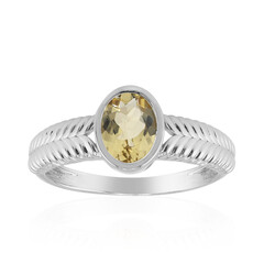 Bague en argent et Béryl jaune