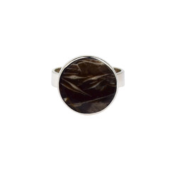 Bague en argent et Agate prairies