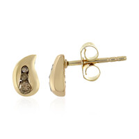 Boucles d'oreilles en or et Diamant champagne I3 (de Melo)