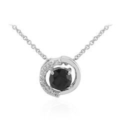 Collier en argent et Saphir noir