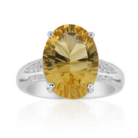 Bague en argent et Citrine