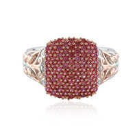 Bague en argent et Saphir Padparadscha (Gems en Vogue)