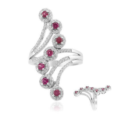 Bague en argent et Grenat Rhodolite