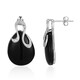 Boucles d'oreilles en argent et Agate noire