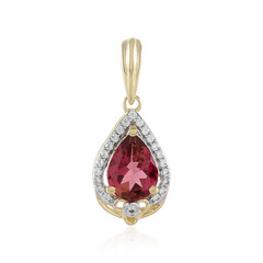 Pendentif en or et Tourmaline rose du Brésil