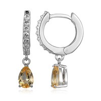 Boucles d'oreilles en argent et Citrine