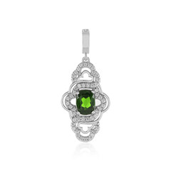 Pendentif en argent et Diopside de Russie