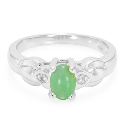 Bague en argent et Chrysoprase impériale