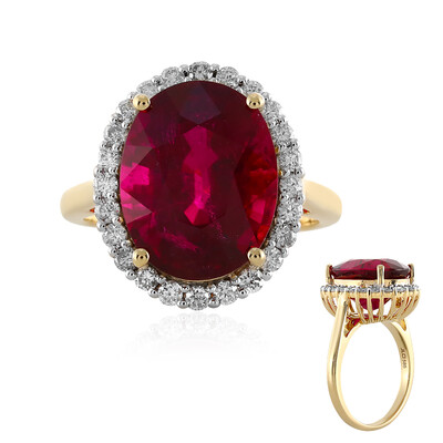 Bague en or et Rubellite AAA du Brésil (AMAYANI)