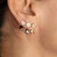 Boucles d'oreilles en argent et Grenat (M de Luca)