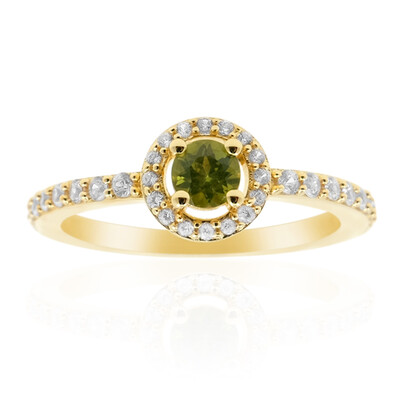 Bague en argent et Vésuvianite