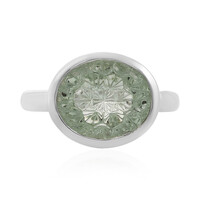 Bague en argent et Améthyste verte