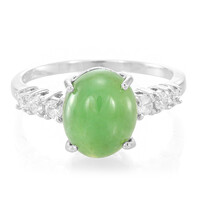 Bague en argent et Chrysoprase impériale