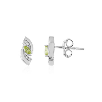 Boucles d'oreilles en argent et Péridot