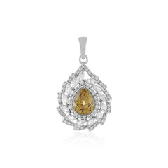 Pendentif en argent et Zircon jaune