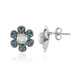 Boucles d'oreilles en argent et Perle blanche de culture d'eau douce