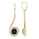 Boucles d'oreilles en or et Zircon rouge (de Melo)