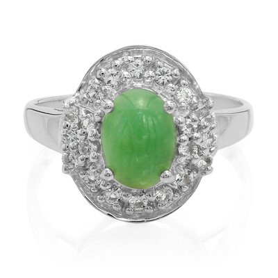 Bague en argent et Chrysoprase impériale