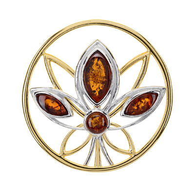 Pendentif en argent et Ambre baltique (dagen)