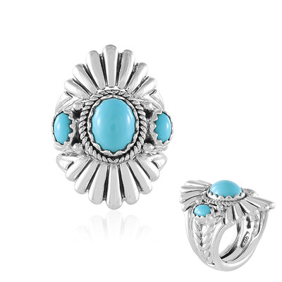 Bague en argent et Turquoise Sleeping Beauty (Desert Chic)