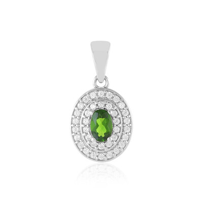 Pendentif en argent et Diopside de Russie