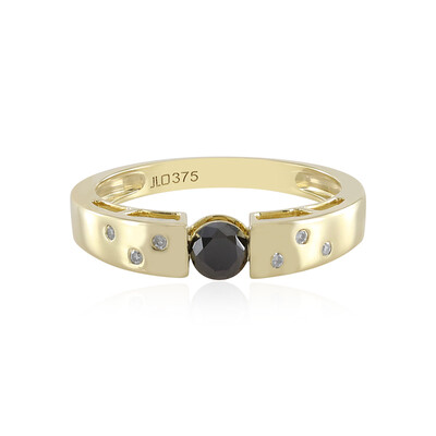 Bague en or et Diamant noir