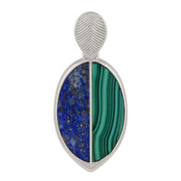 Pendentif en argent et Malachite