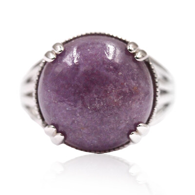 Bague en argent et Lépidolite