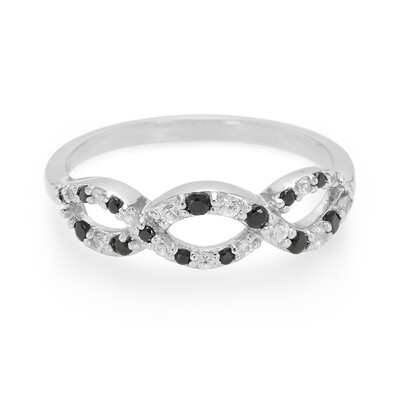 Bague en argent et Spinelle noir