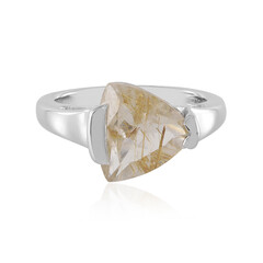 Bague en argent et Quartz rutile (Cheveux de Vénus)