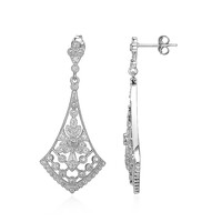 Boucles d'oreilles en argent et Topaze blanche