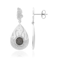 Boucles d'oreilles en argent et Météorite d'Alétaï