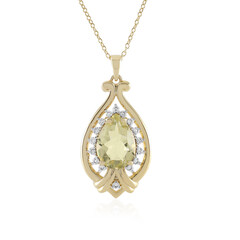 Collier en argent et Quartz citron